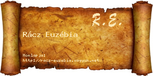 Rácz Euzébia névjegykártya